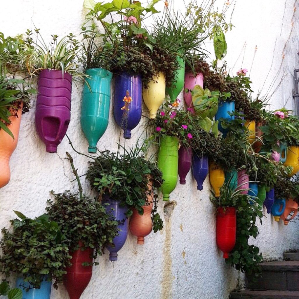 jardim vertical com garradas