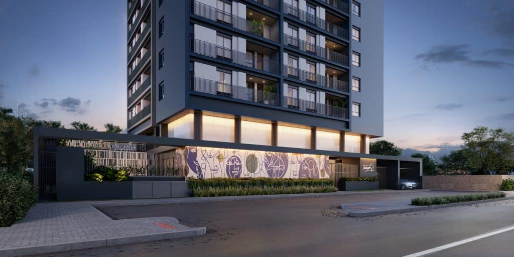 Fachada do empreendimento Augen Art Life Residence - Construtora Pride